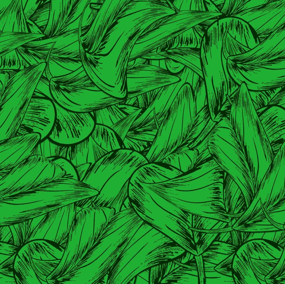 pile of leaves illustration pattern seamless leaf background  green vector