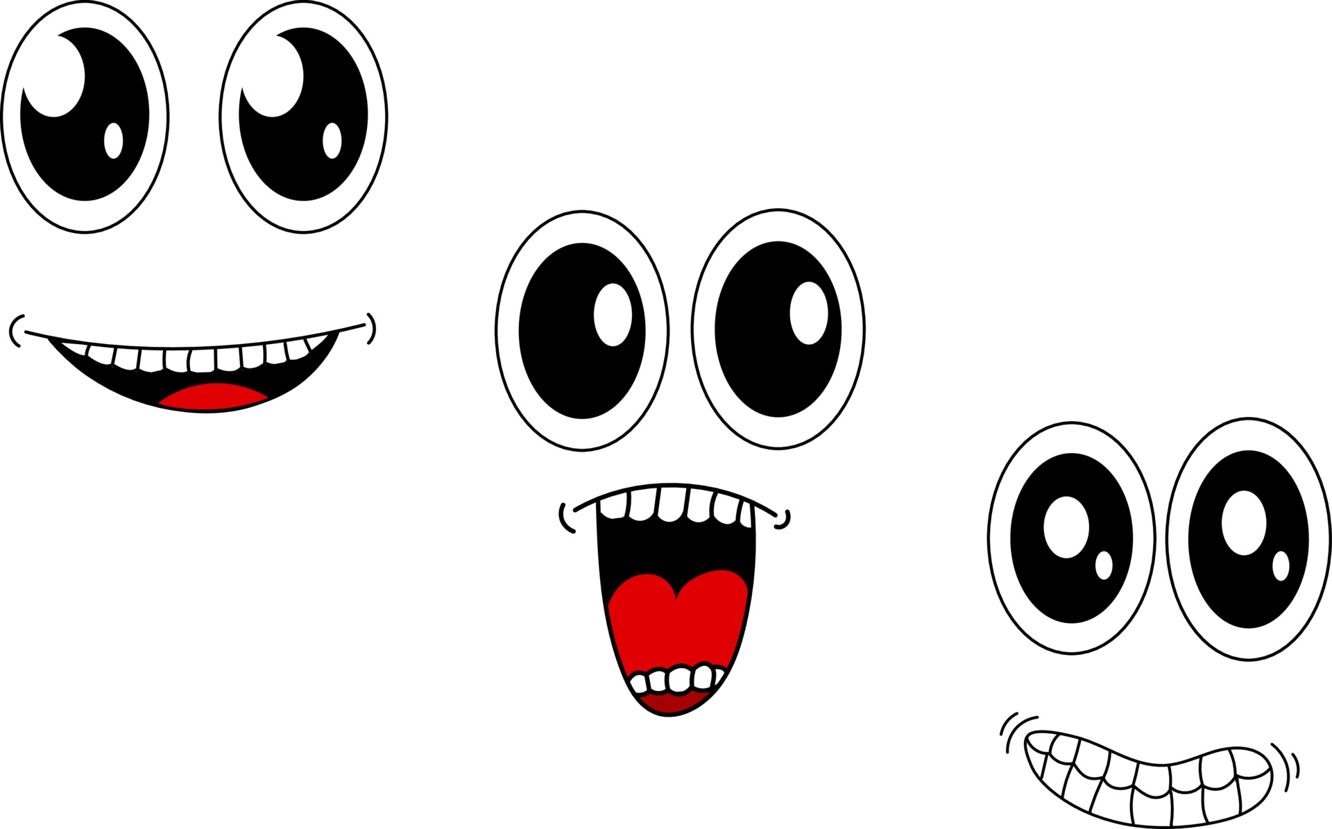Face emoticon with cartoon style in eps vector eyes and mouth 3225079