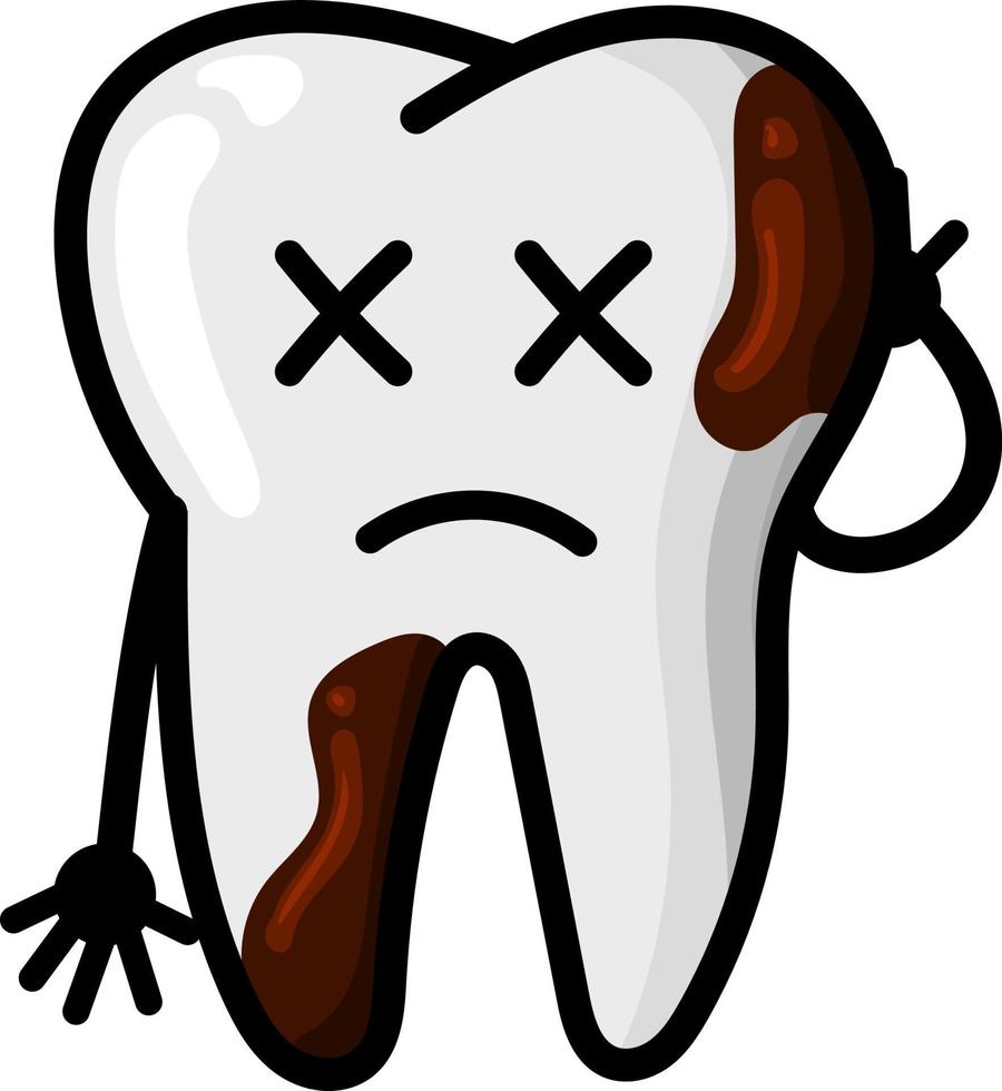 Teeth dental cute illustration set emoticon tooth icon sign teeth vector