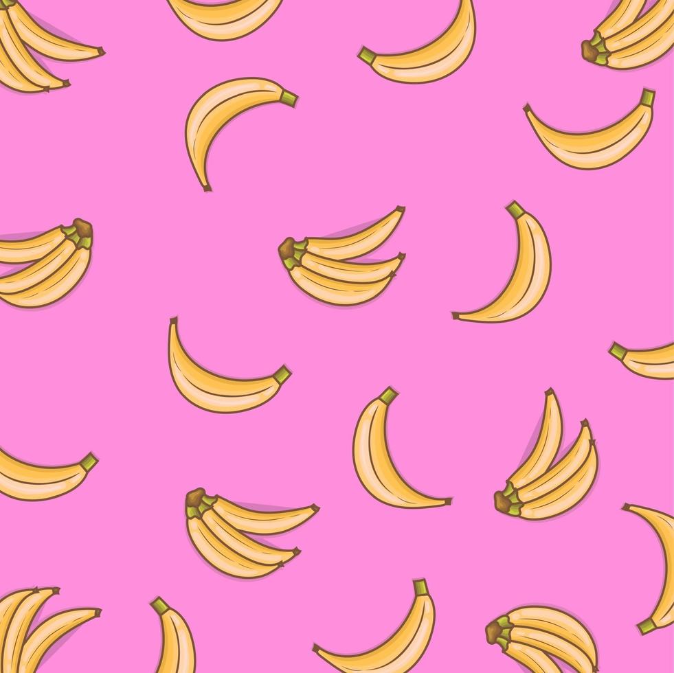 Banana seamless yellow pattern. cute banana pattern background vector