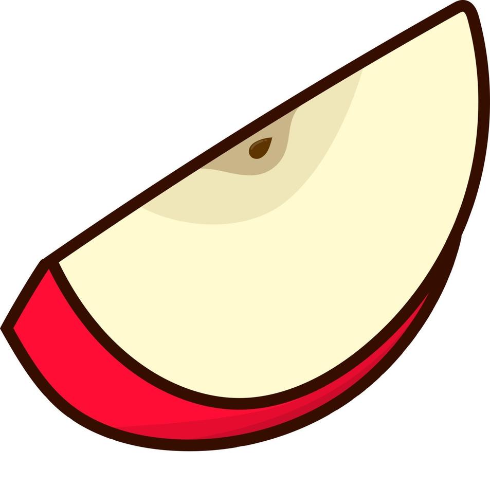 Ilustración de dibujos animados de manzana. estilo vector manzana para recursos de diseño