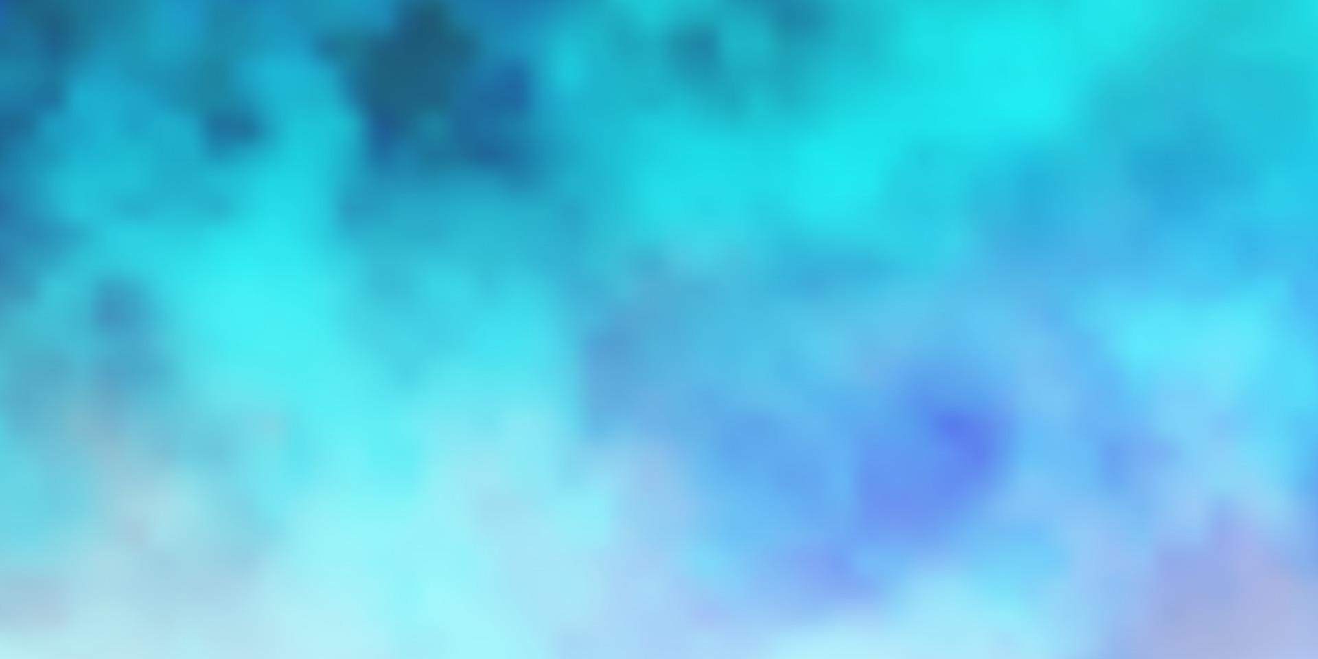 Fondo de vector azul claro, verde con nubes.