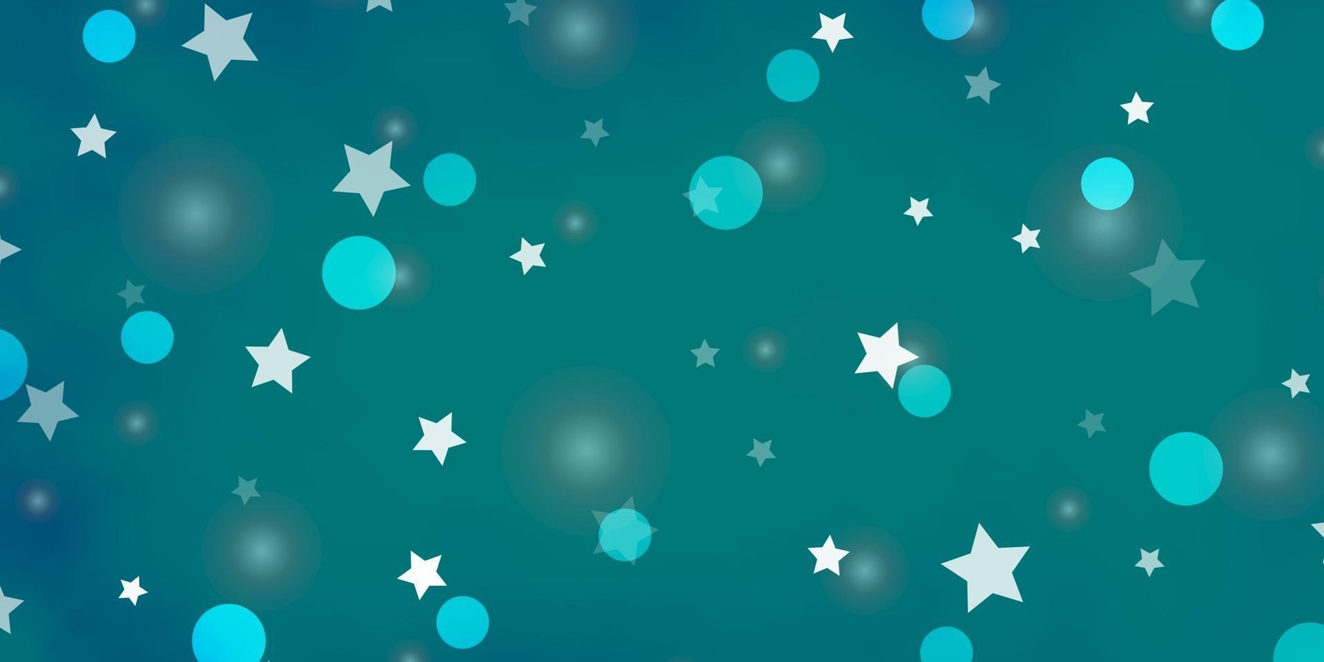 Light BLUE vector texture with circles, stars.
