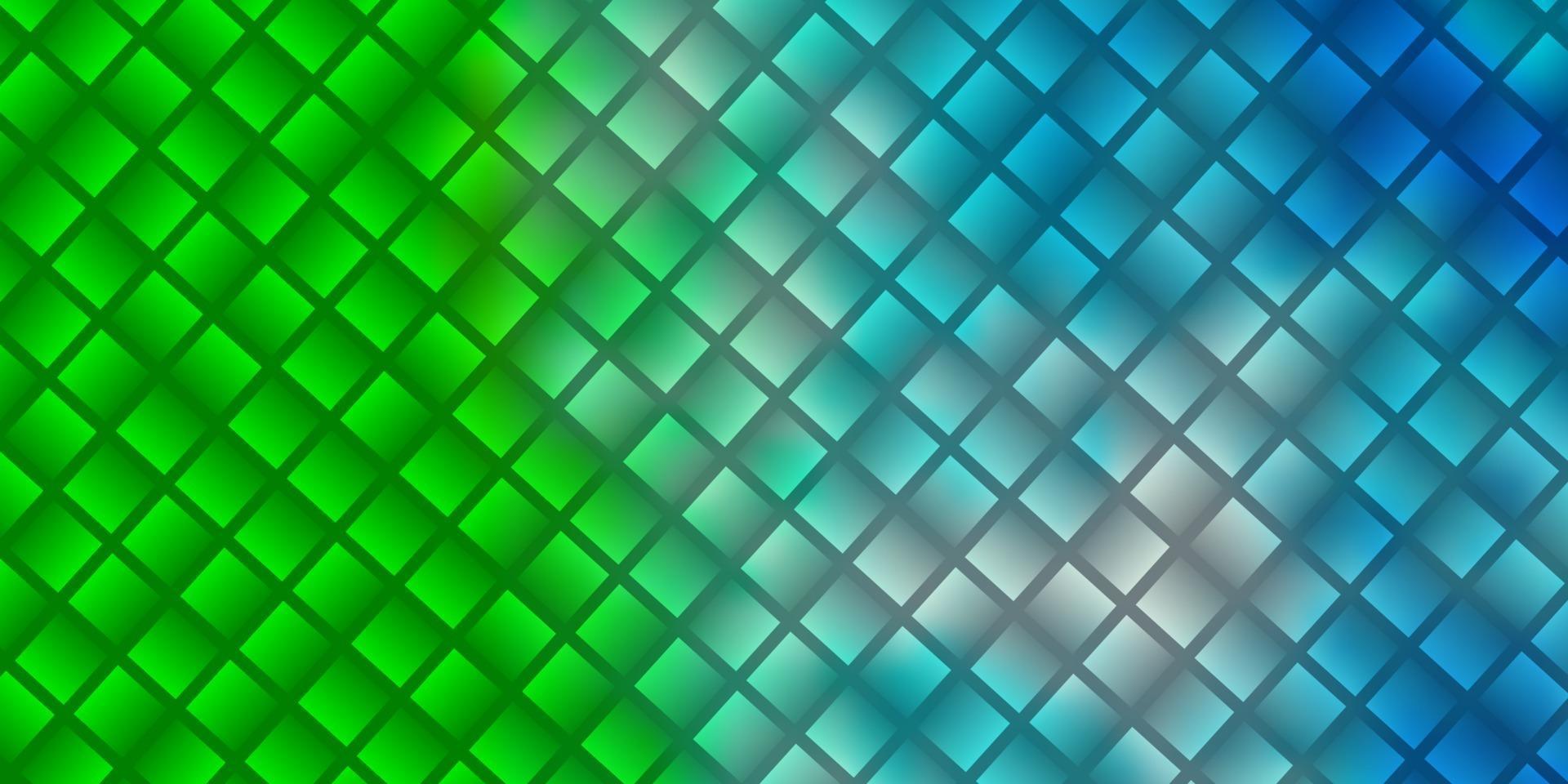 plantilla de vector azul claro, verde con rectángulos.