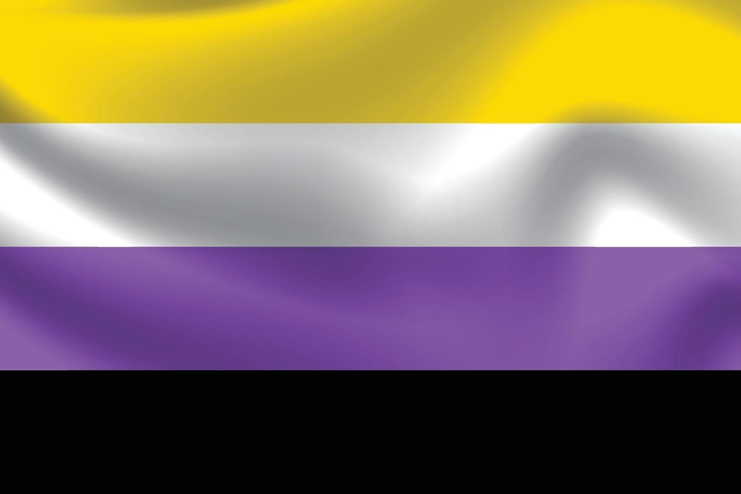 Nonbinary flag for lgbtq free vector illustration