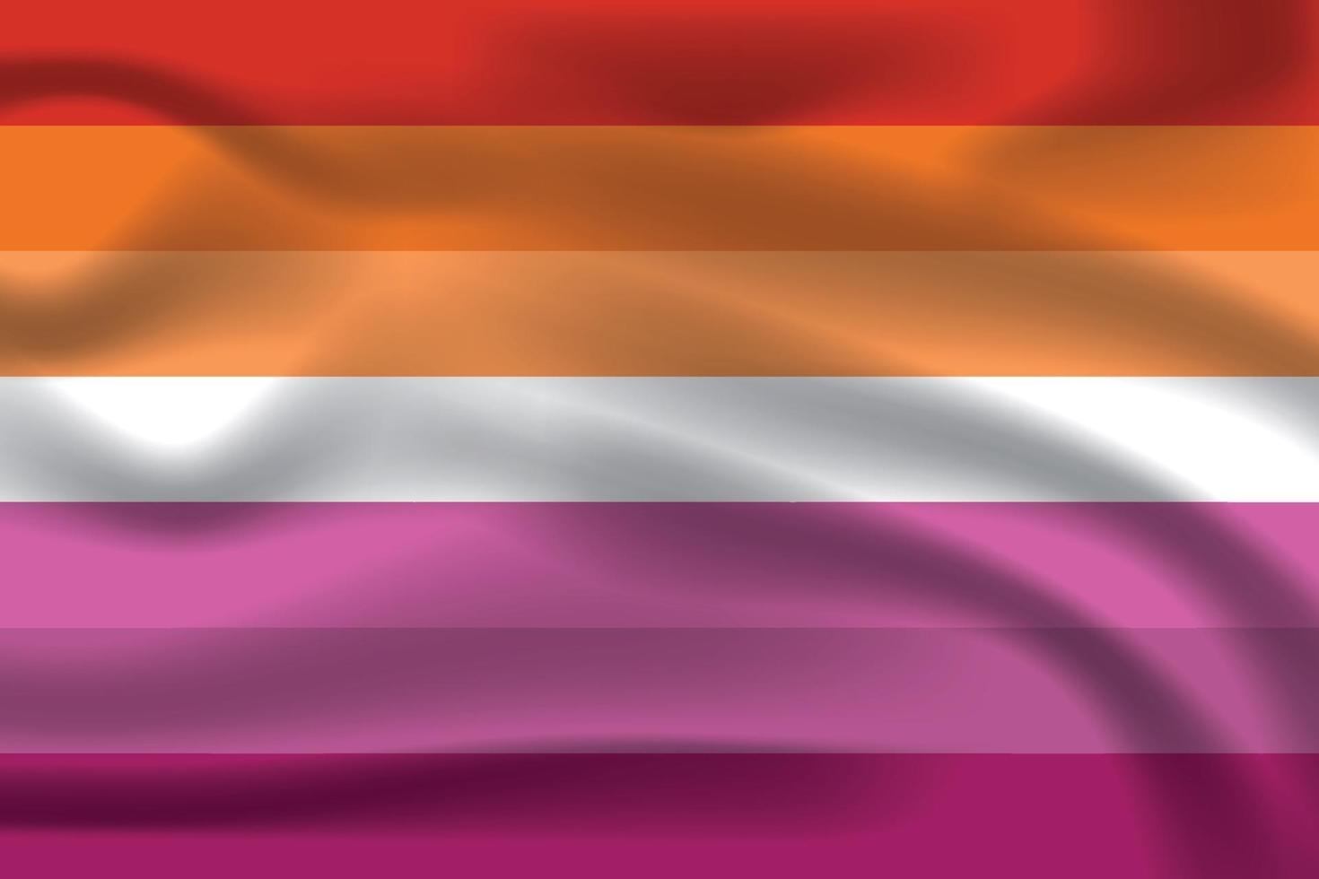 bandera lesbiana para la ilustración de vector libre lgbtq