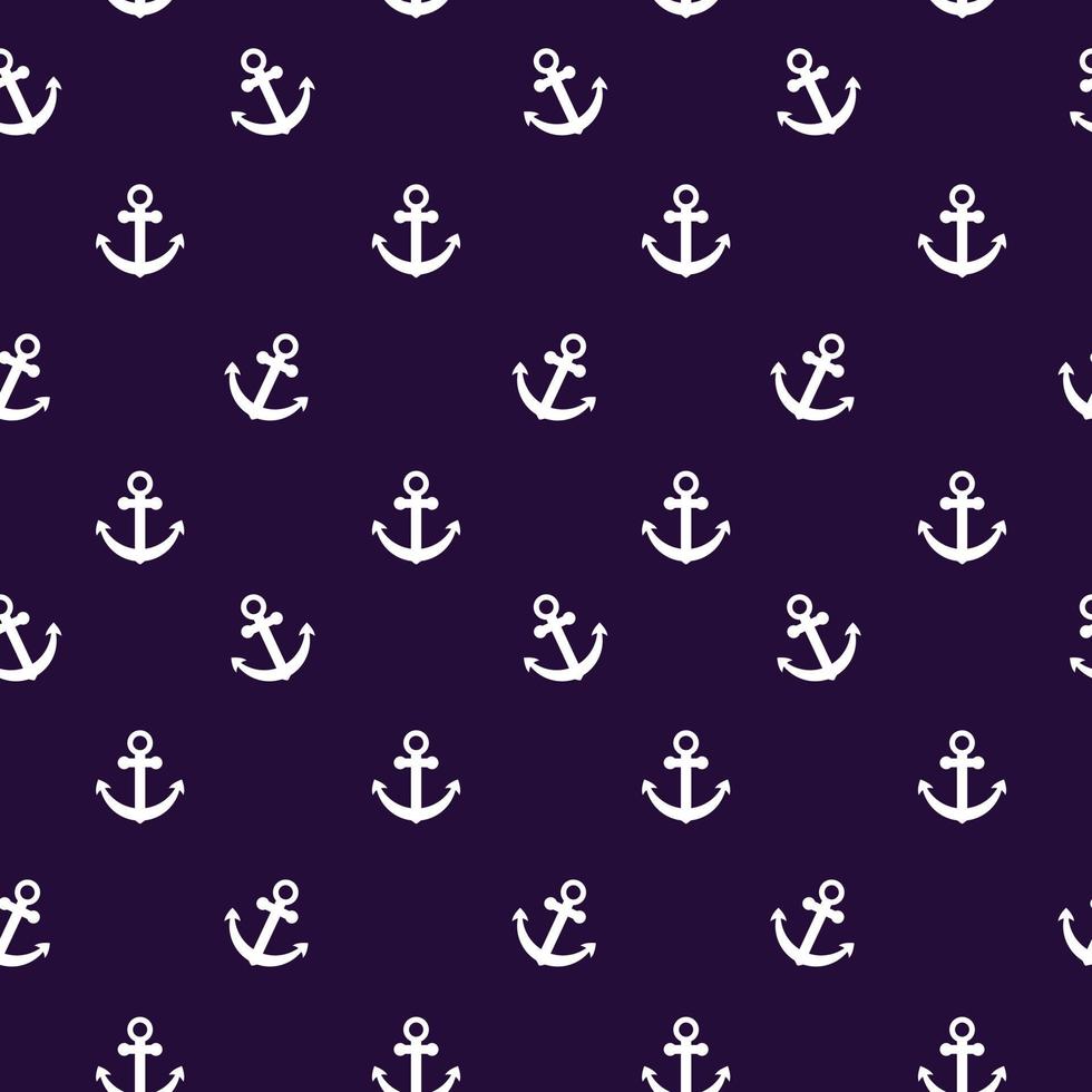 Seamless anchor pattern flat style design vector