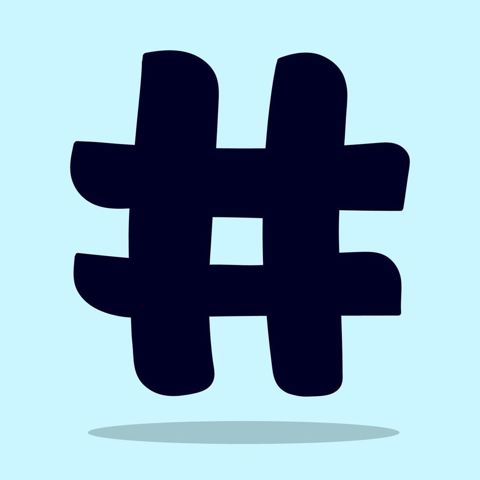 signo de hashtag. número, libra, signo de música vector