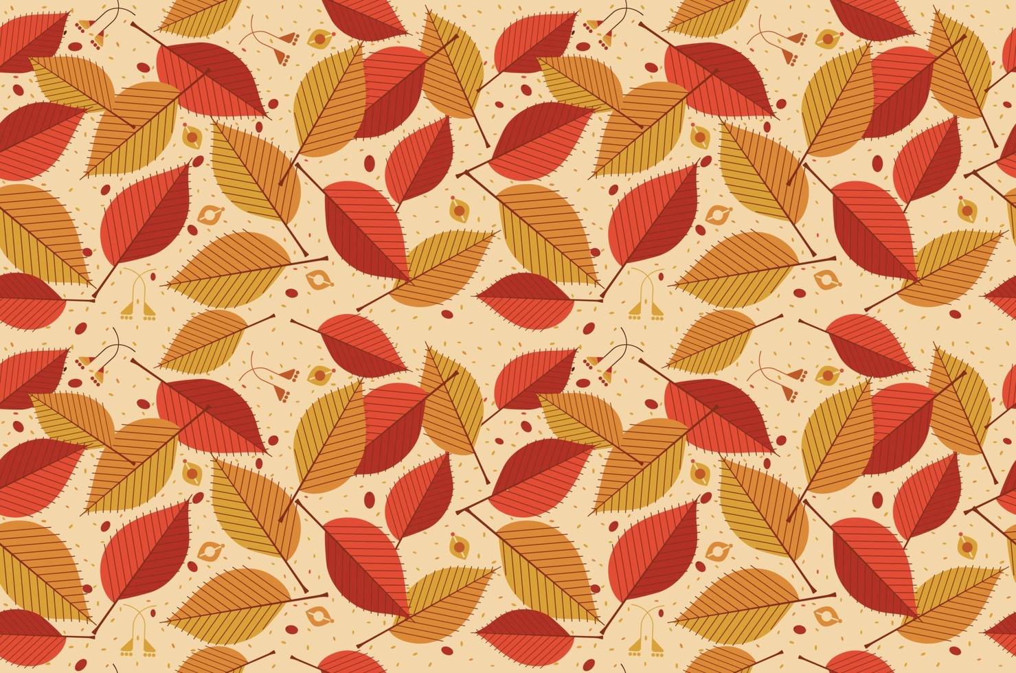 Autumn seamless leaf pattern. Leaves. Defoliation vector