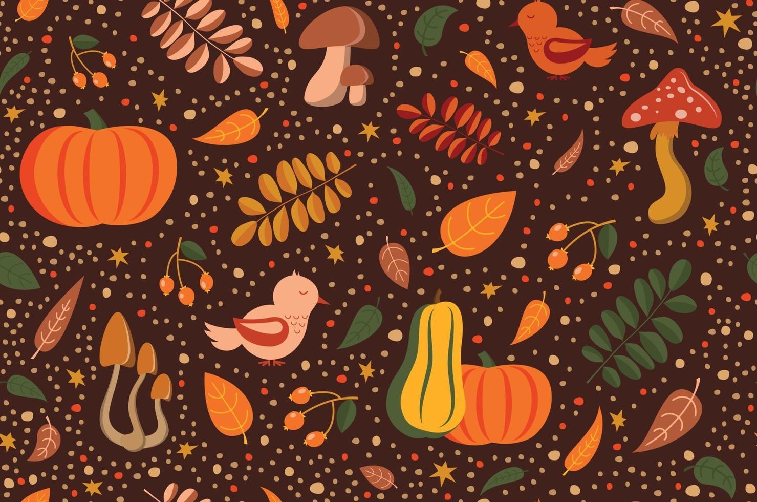 Fall Seamless Pattern vector