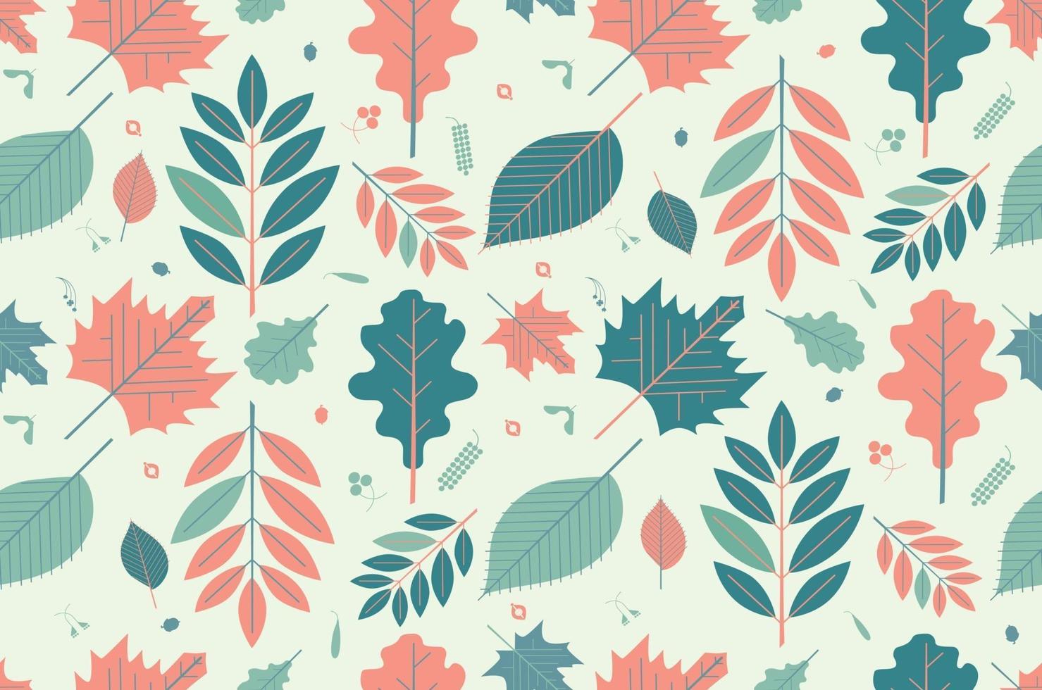 Leaf seamless pattern. Nature. vector