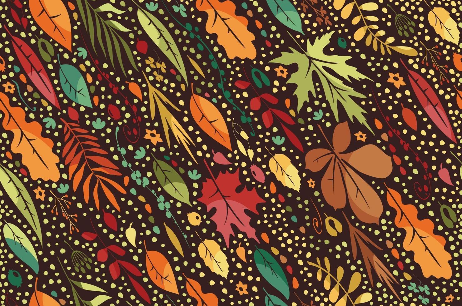 Leaf Seamless Pattern vector