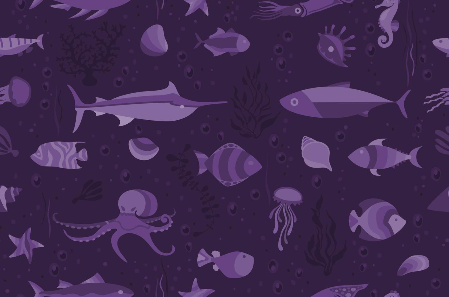 Sea World Pattern vector