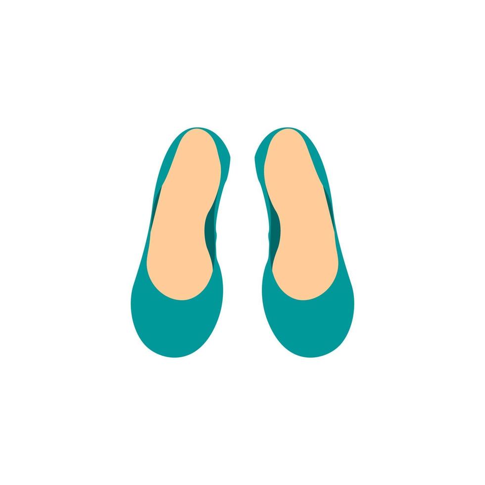 color set of two pairs of women's shoes without heels vector
