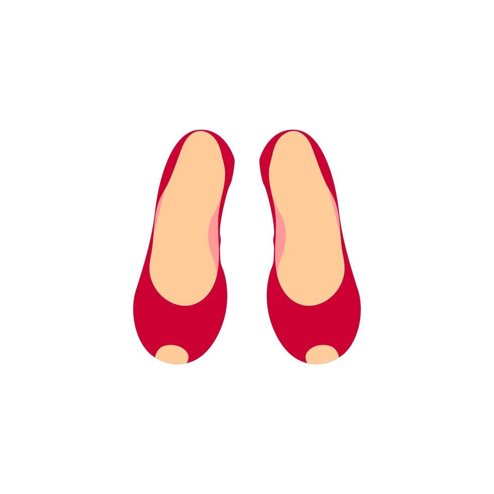 color set of two pairs of women's shoes without heels vector