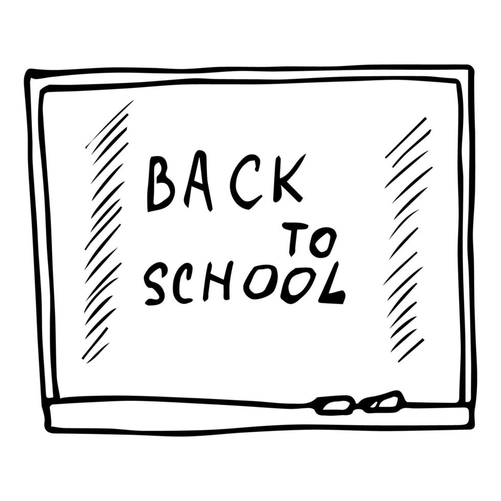 Back to school, doodle set vector