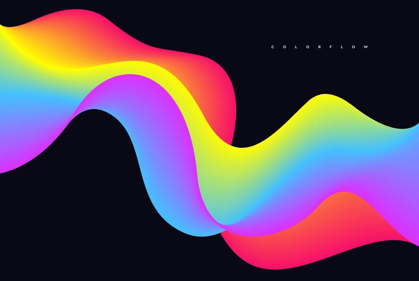 Dynamic colorful liquid wave vector background.