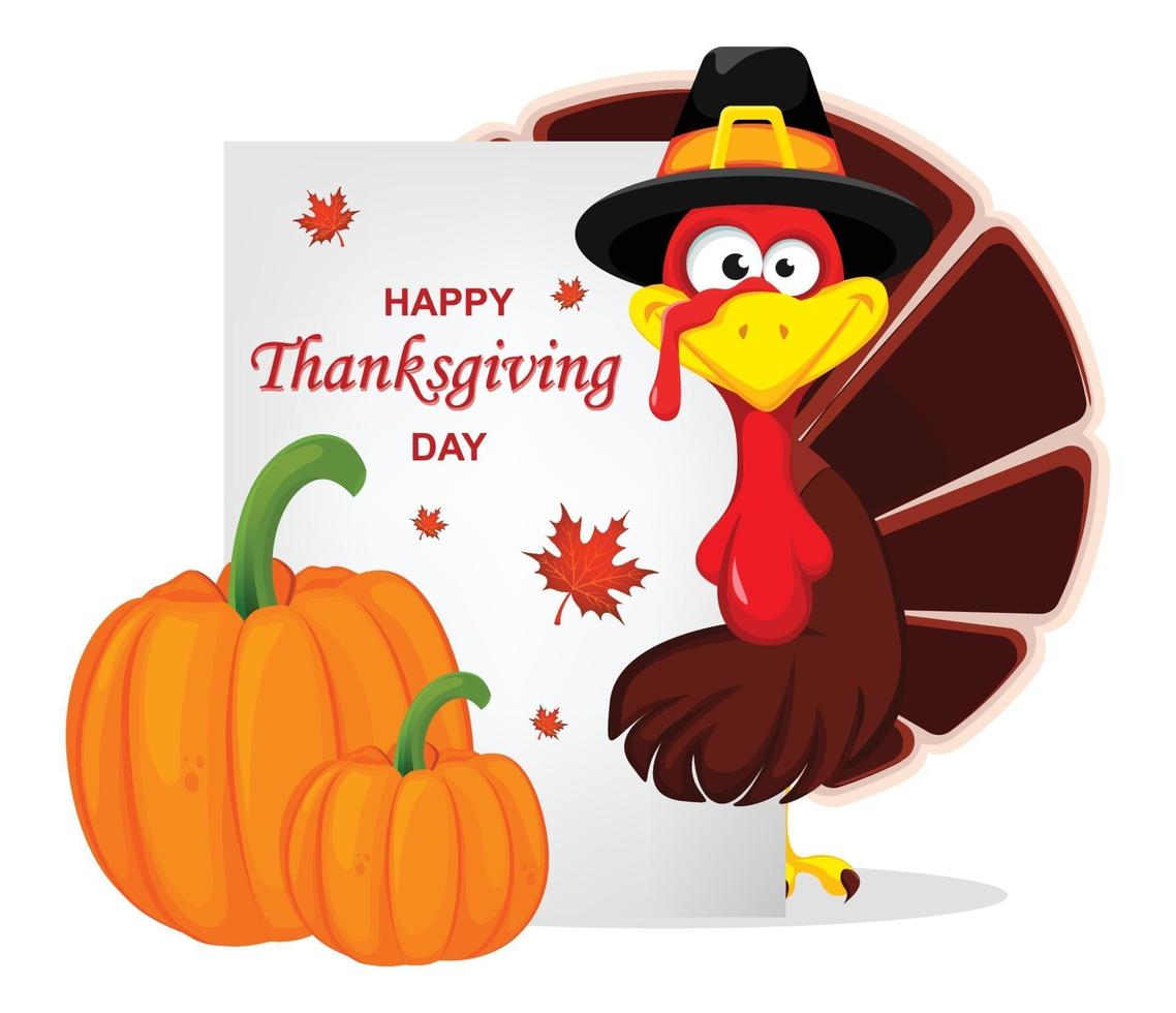 Thanksgiving turkey. Happy Thanksgiving day vector