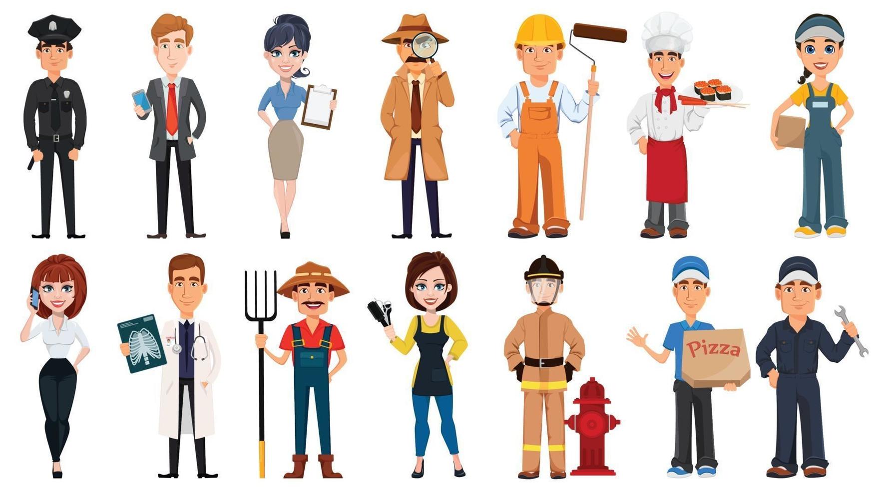 People of different professions. vector