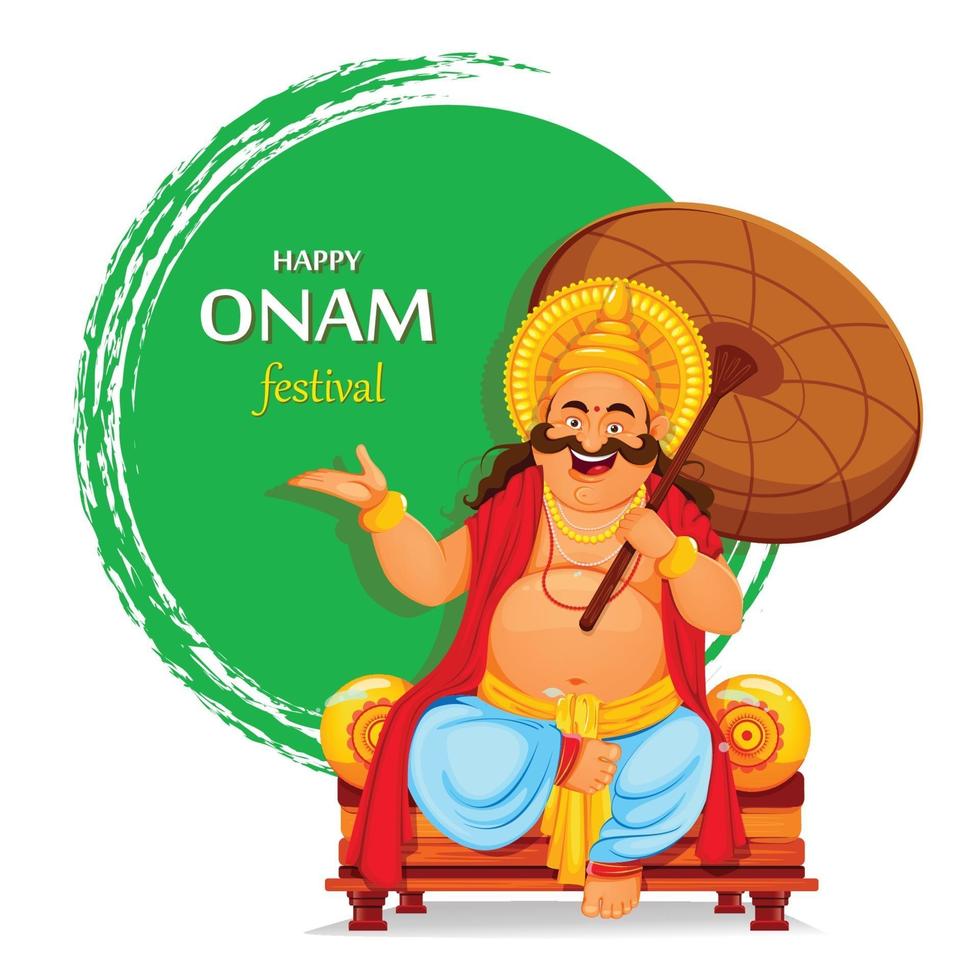 Happy Onam festival in Kerala. Onam celebration vector