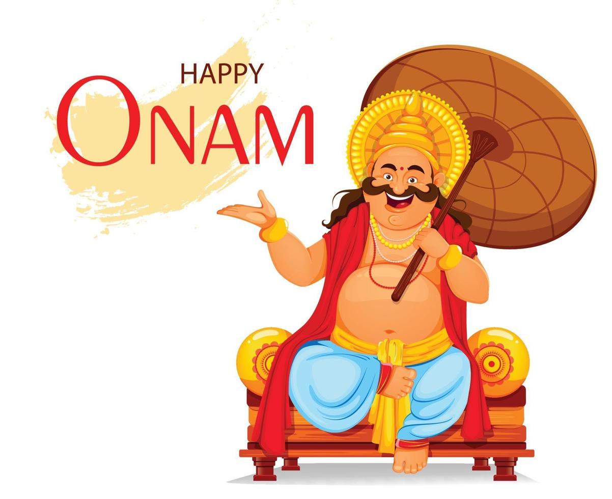 feliz festival onam en kerala. celebración onam vector