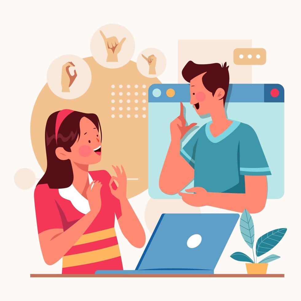 Sign Language Concept vector