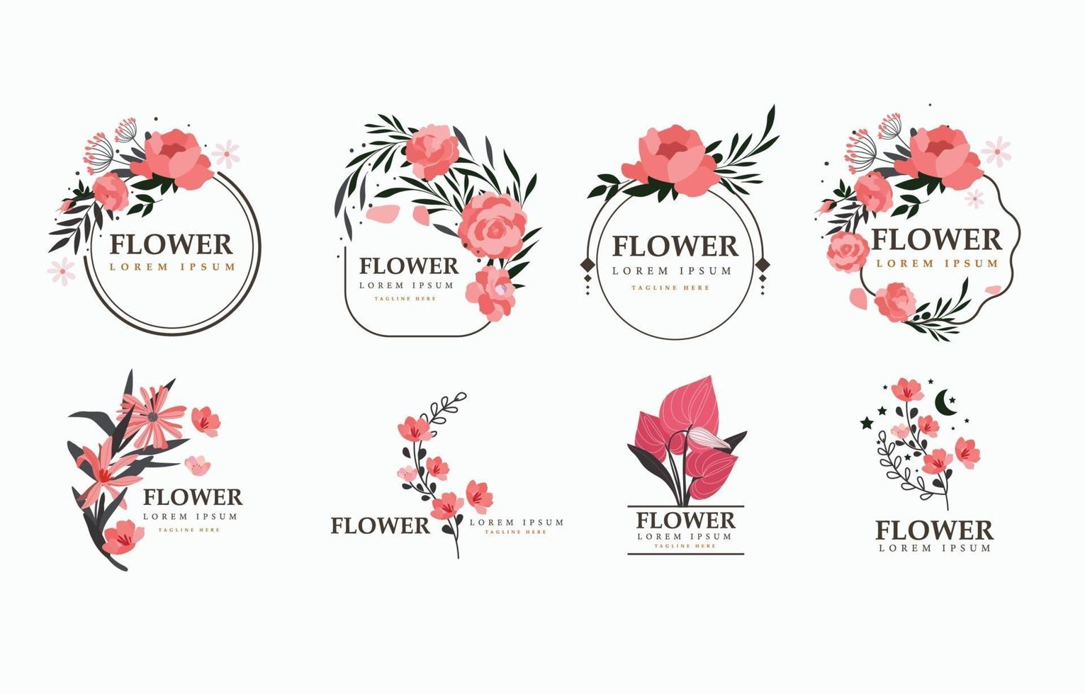 plantilla de logotipo de flores vector