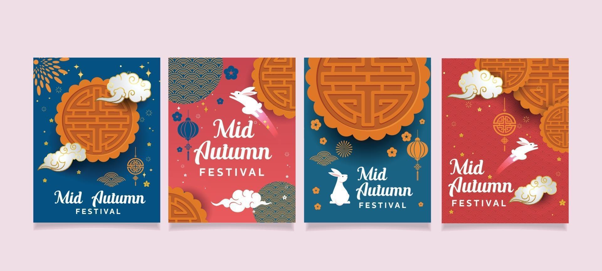 Mid Autumn Festival Card vector