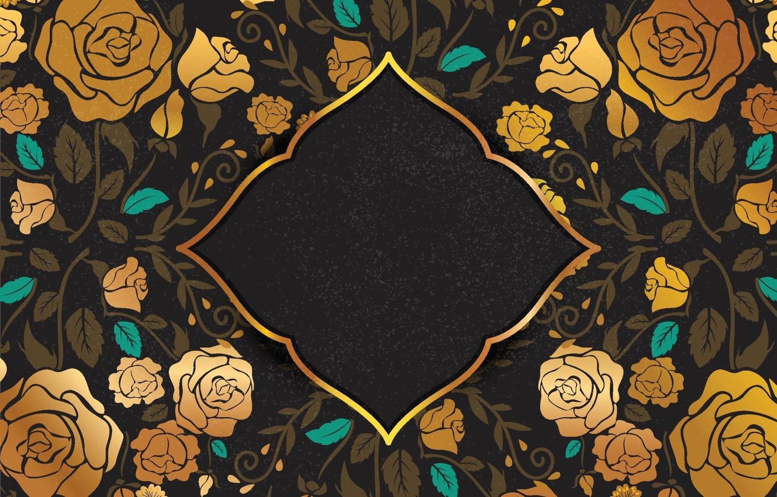 Vintage Background with Black and Gold Color vector