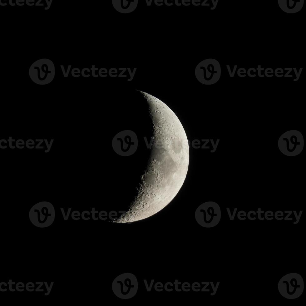 Waxing crescent moon photo