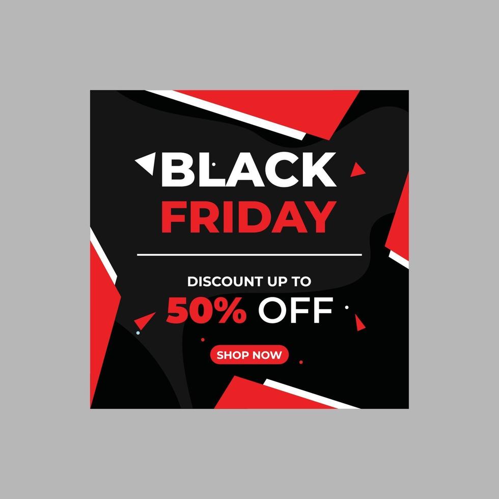 Black Friday social media post template vector