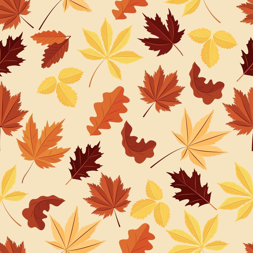 Vector seamless pattern with autumn leaves 3226222 Vector Art at Vecteezy