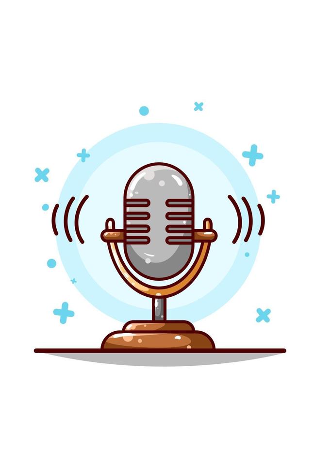 Microphone icon illustration vector