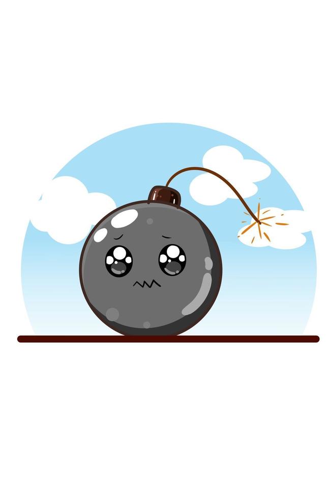 bomb cartoon ilustration vector