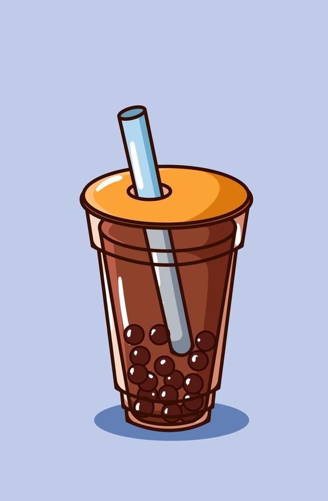 sweet chocolate flavored drink vector