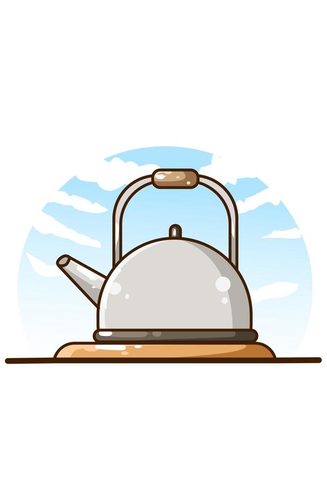 teapot icon cartoon vector