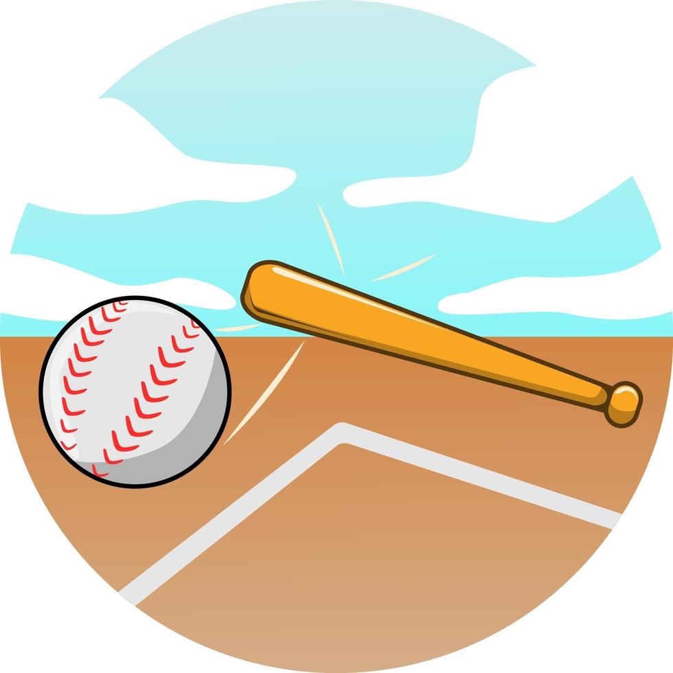 Ilustración de dibujos animados de béisbol vector