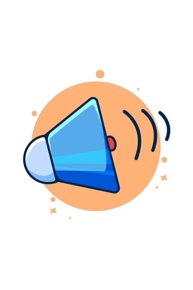 Icon manual speaker cartoon illustration vector