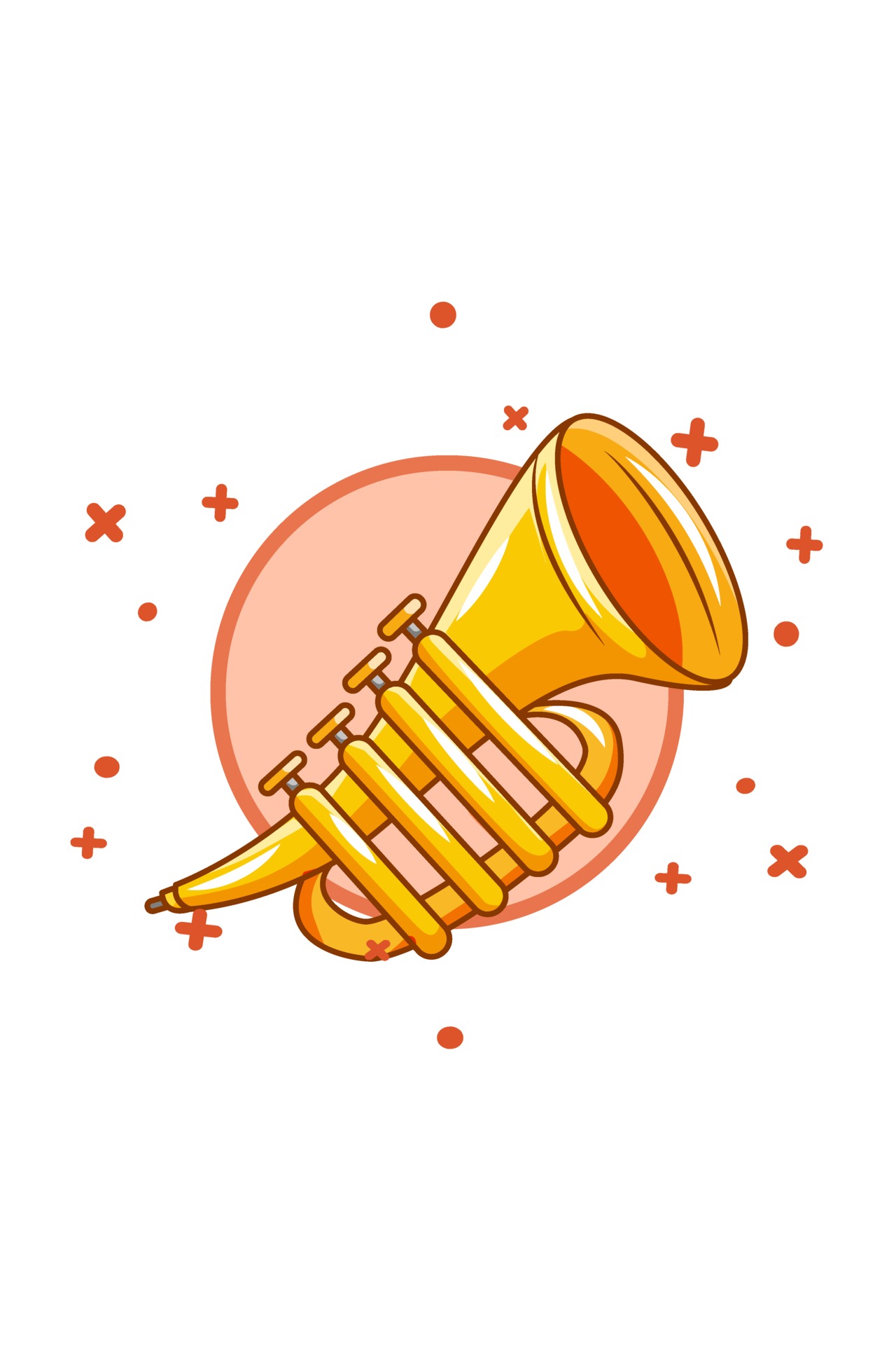 Trumpet musical instrument icon cartoon illustration 3226848 Vector Art at  Vecteezy