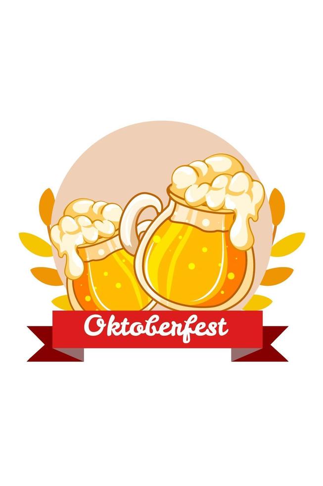 Soda glass for oktoberfest icon cartoon illustration vector