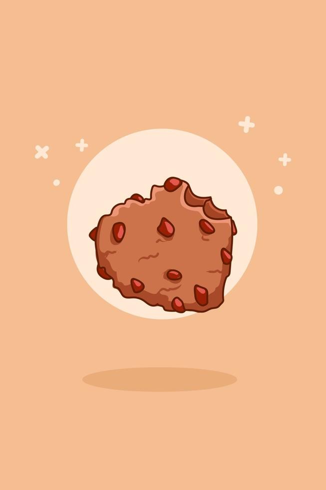 ilustración de dibujos animados de galletas dulces vector