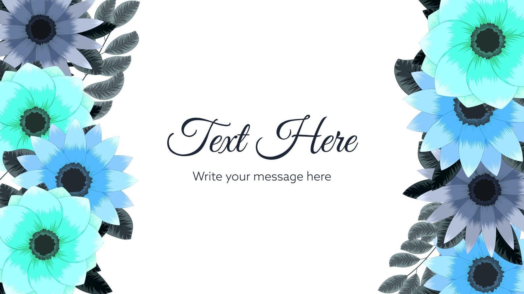 Colorful spring floral background template elegant flowers, leaves vector
