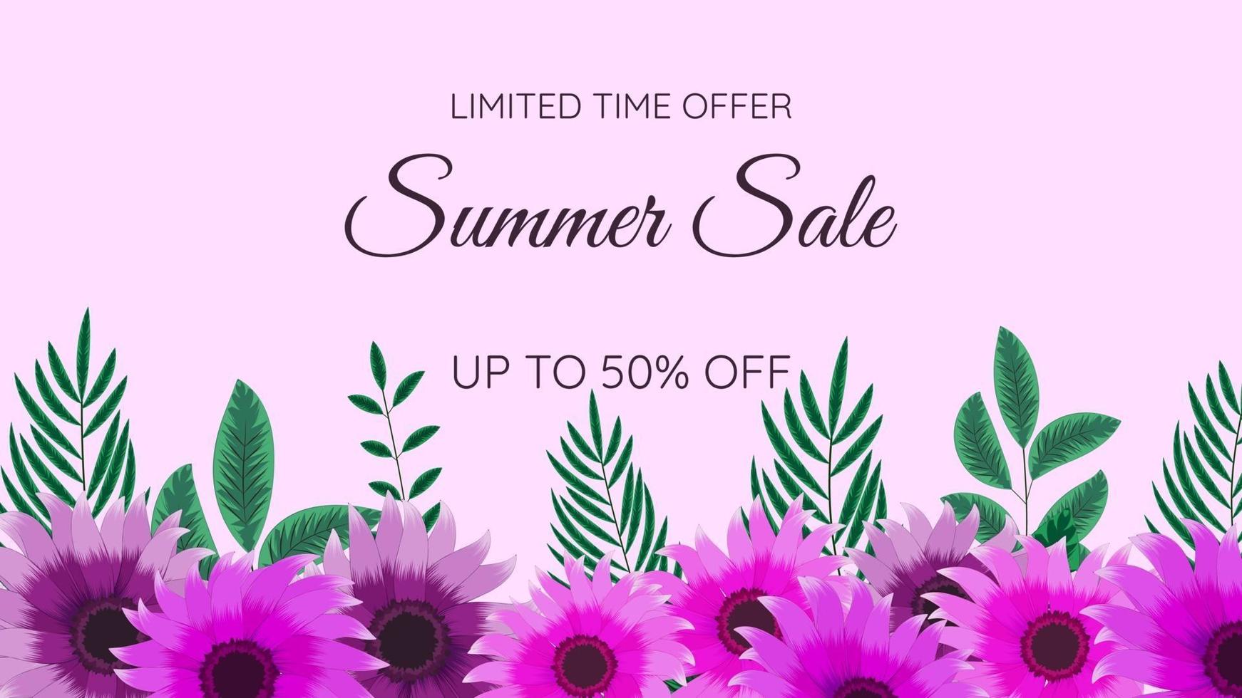 Great discount banner design. Abstract Natural Summer Sale Background vector