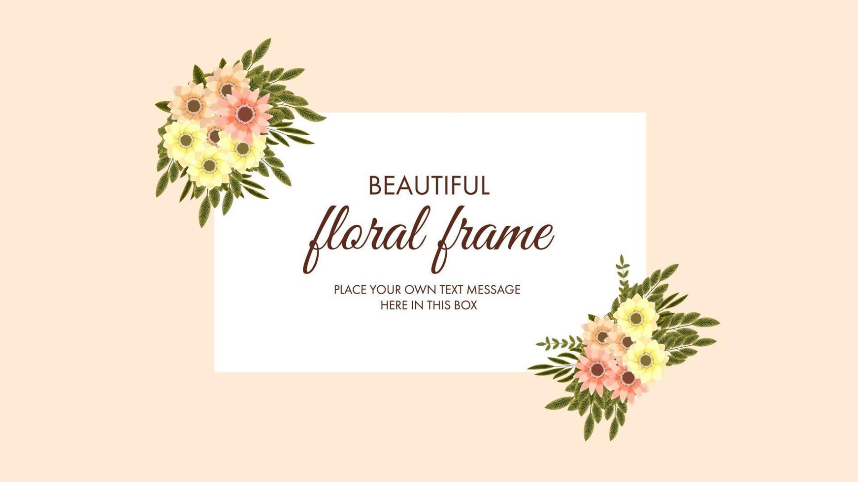 ramo floral marco flores vintage tarjeta de felicitación, boda, sociales vector