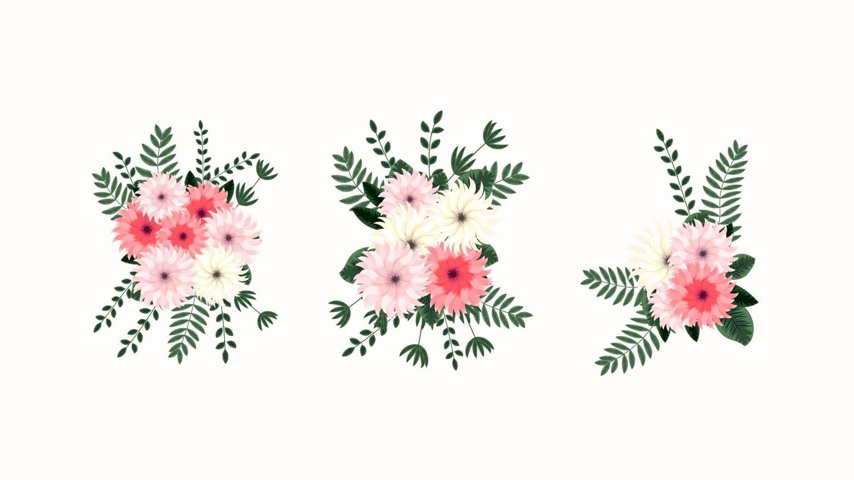 Exquisite Botanical collection of wild floral arrangements for banners vector