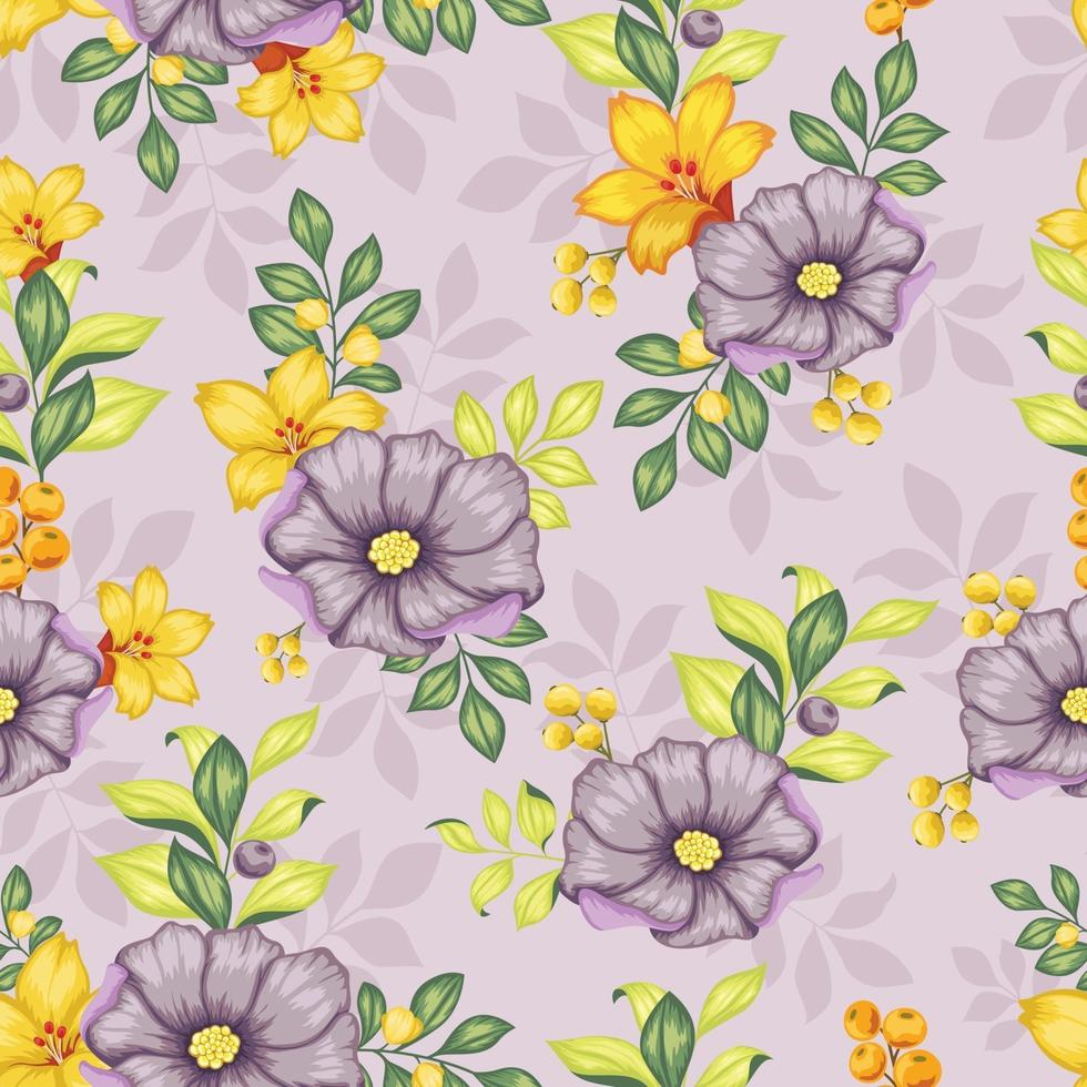 Fabulous colorful Floral seamless, Textile print design vector