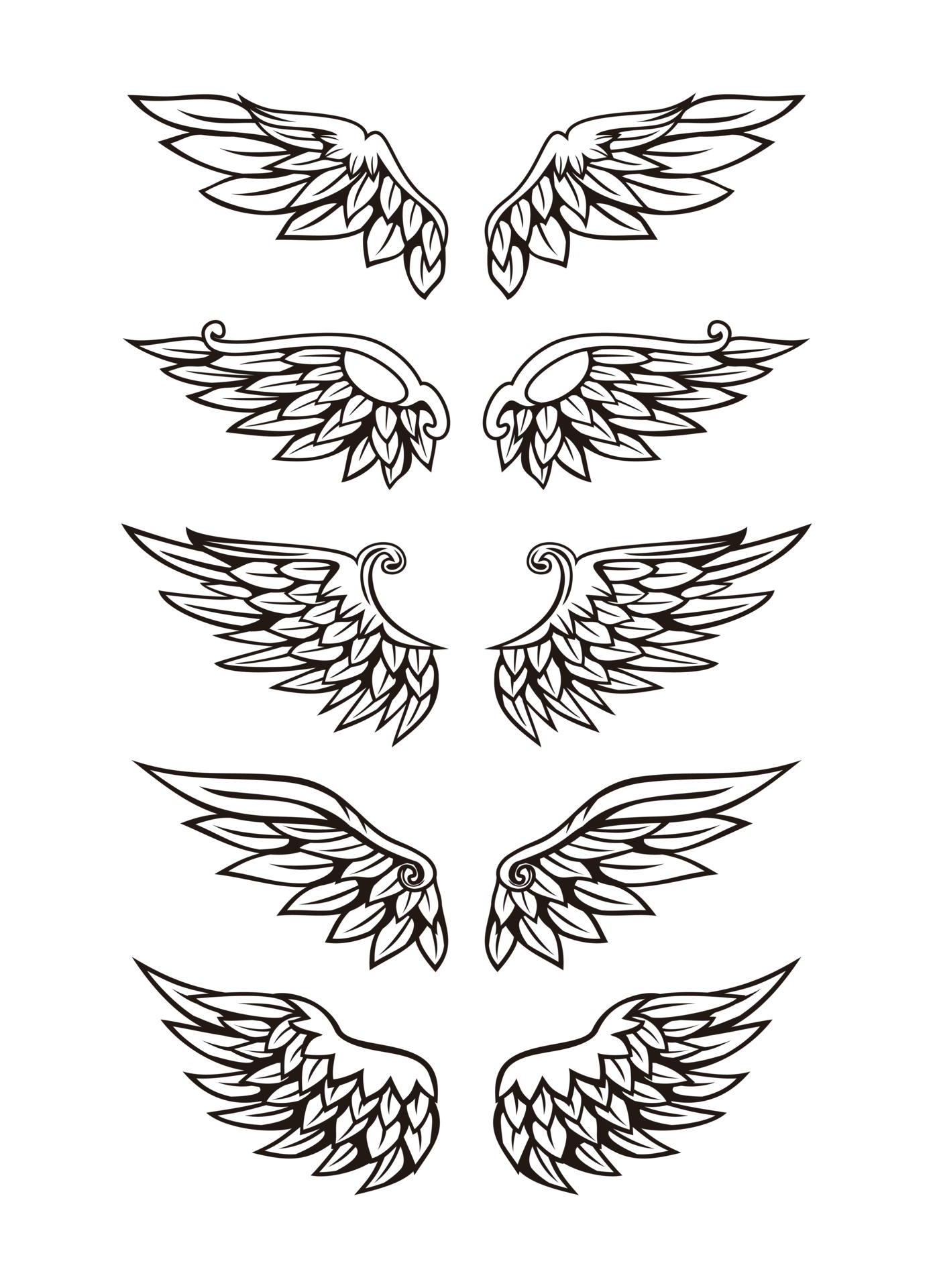 отпечаток крыла. ангельские крылья. крылья ангела вектор. крылья страницы. золотые крылья вектор.