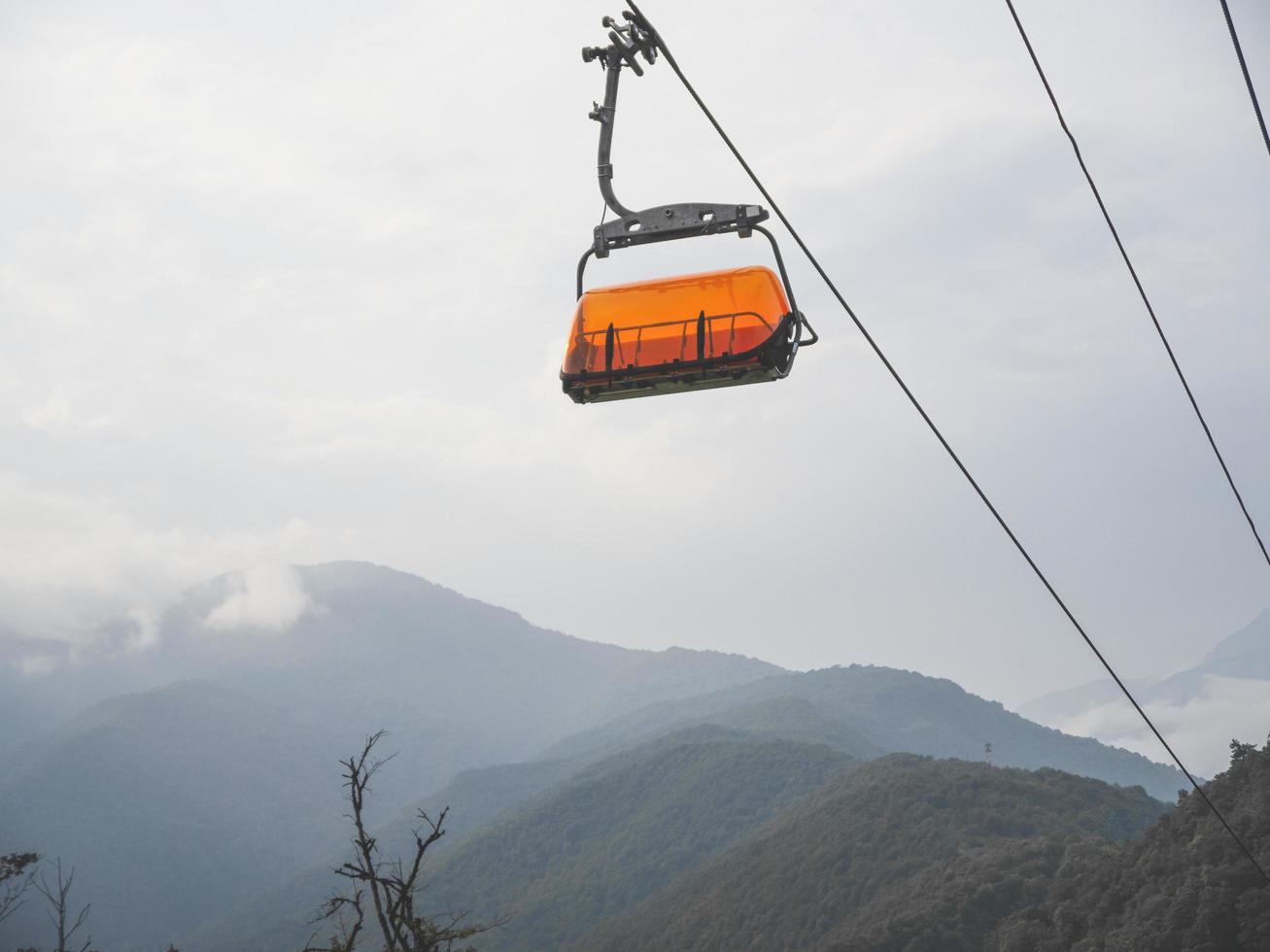 Cable car in Caucasus mountains. Sochi, Russia photo