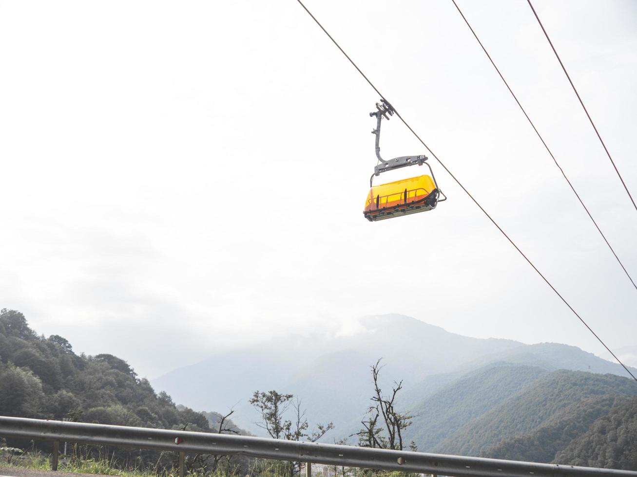 Cable car in Caucasus mountains. Sochi, Russia photo