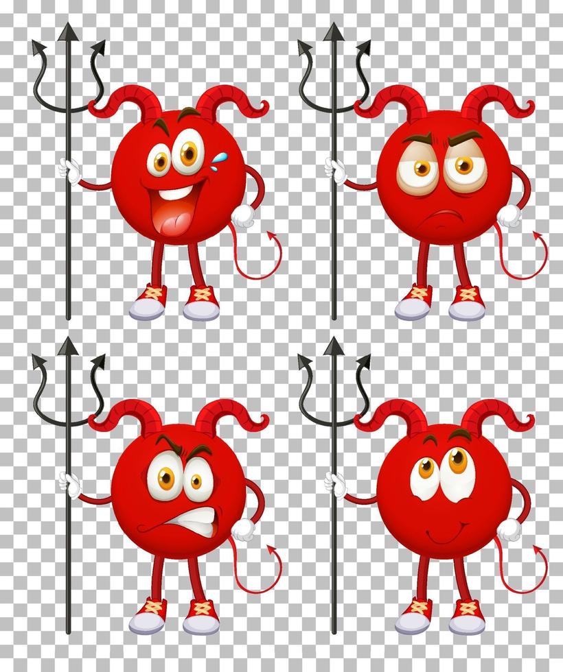 Red Devil with facial expression vector